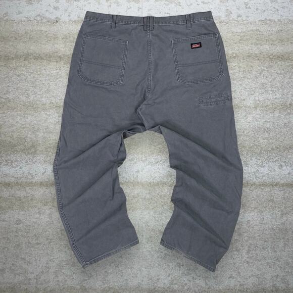 Dickies Other - Vintage 90s Dickies Carpenter Pants 40x30 Baggy Wide Leg Grey Canvas Dungarees